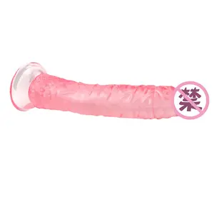Sterke Zuignap Kunstmatige Crystal Penis Speelgoed Paddestoel Hoofd Siliconen Penis Vorm Dildo Voor Vrouwen Mannen