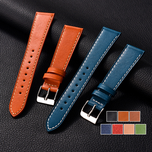 Bracelet de <span class=keywords><strong>montre</strong></span> JUELONG en cuir pleine fleur tanné végétal fait main, à dégagement rapide, patine vintage, effet vieilli - Product Image 1