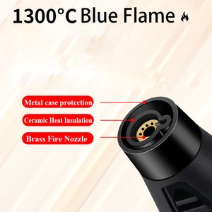 Encendedor de soplete a prueba de viento de butano recargable de regalo de 2017 - Product Image 3