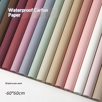 Papier d'emballage floral 3D imperméable Chengyihuacai, nouveau style, en kaolin, simple face, pour le marché russe