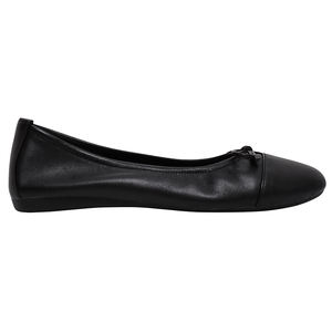 Ballerines Noires à Bout Pointu et à Enfiler Ann'S en Cuir de Vachette de Qualité Supérieure avec Nœud Doublure de Talon Rembourrée et Soutien de la Voûte Plantaire - Product Image 2