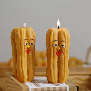Bougies parfumées fantaisie en forme de personnages de boulangerie, bougies en cire de soja mignonnes en forme d'aliments pour fêtes d'anniversaire, décoration de maison originale - Product Image 1
