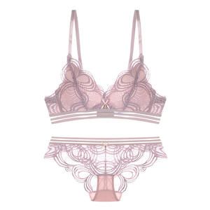 <span class=keywords><strong>Taobao</strong></span> Roll Grass Pattern pizzo profondo V senza anello in acciaio reggiseno sottile biancheria intima vendita diretta della fabbrica - Product Image 3