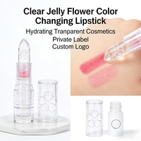 Baume à lèvres transparent hydratant effet gelée, changeant de couleur, marque privée, cosmétiques transparents, logo personnalisé, mode magique