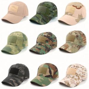 Casquettes de baseball tactiques de chasse et de pêche en camouflage pour l'extérieur, avec broderie appliquée et patchs magiques personnalisés, vente en gros - Product Image 4