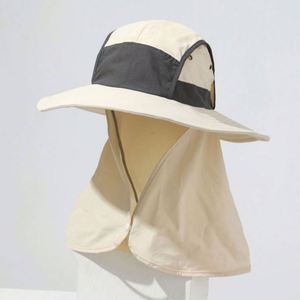 Chapeaux de pêche à large bord pour l'extérieur, protection solaire, protection du cou, chapeaux de safari et de jungle avec cordon - Product Image 6