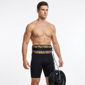 Customizable Neoprene Weightlifting Back Support <b>Belt</b> with Non-Slip Buckle Adjustable Design for Unisex Gym Use - Product Image 1