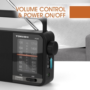 Radio AM/FM Portátil de 2 Bandas en Oferta, Disponible con Alimentación CA/CC, Funciones Básicas - Product Image 2