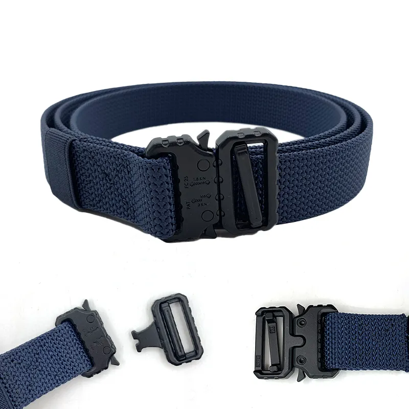 Sewingman B0390Y High Quality Outdoor Mens Customized Web Metal Buckles Woven Belt