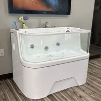 Bacs de toilettage pour chiens multi-tailles, drainage rapide, conception facile à nettoyer, pour tous types d'animaux domestiques, bain quotidien et toilettage.