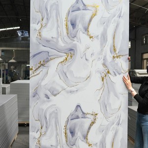 Hiện đại 1220*2440*3 mét PVC đá cẩm thạch Damask <span class=keywords><strong>UV</strong></span> Board chống cháy nội thất trang trí nội thất tường bảng điều khiển cho căn hộ thiết kế đồ họa giải pháp - Product Image 6