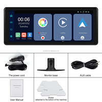 Podofo Moniteur de voiture portable sans fil CarPlay Android Auto 8,1'' DVR, autoradio compatible avec les caméras avant/arrière pour voitures, camions, fourgonnettes