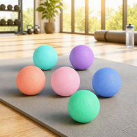 Ballon de yoga en gel de silicone pour relaxation musculaire, massage par acupression en forme de cacahuète, idéal pour l'exercice et le fitness