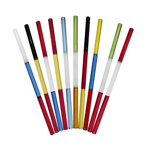 Accesorios de paja de vidrio con bandera nacional de colores reutilizables, respetuosos con el medio ambiente para bebederos de tubería de barra, embalaje a granel - Product Image 2