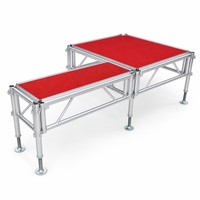 Scène en aluminium professionnelle pour événements en plein air, portable, réglable en hauteur, avec plateau en contreplaqué