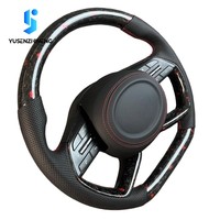 Volant chauffant à fond plat personnalisé en fibre de carbone avec LED pour Hyundai Elantra N CN7 2021 2022 2023 2024 2025