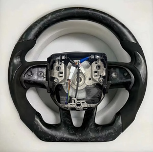 Accessoires intérieurs de voiture, volant en fibre de carbone blanche et LED pour Dodge Challenger Charger SRT 2015 2016 2017 2018 <span class=keywords><strong>2019</strong></span> - Product Image 1