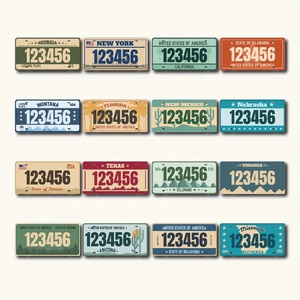 H-0108 <span class=keywords><strong>Targa</strong></span> Automobilistica Americana Decorativa in Alluminio di Alta Qualità, Personalizzabile, con Goffratura, Souvenir - Product Image 4