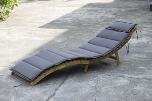 Chaises longues de jardin de haute qualité en teck pour piscine et hôtel |   Chaise longue avec coussin imperméable pour meubles d'extérieur - Product Image 2
