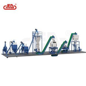 Molino de piensos para animales de 1500 kg/h Farms Pellet <span class=keywords><strong>Feed</strong></span> Product Making Plant con diseño horizontal - Product Image 3