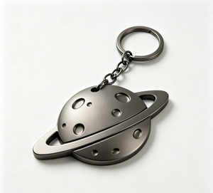 Custom Logo Planet Metal Keychain Hard Enamel Zinc Alloy <b>Keyring</b> Space Theme Promotional Gift - Product Image 2