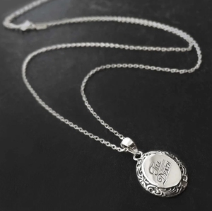 Collar con Medallón de Acero Inoxidable con Promesa de Amor Eterno de Inspire Jewelry, para Unisex, Ajustable - Product Image 2