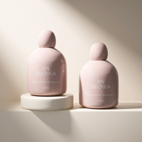 Flacon de luxe rose et rouge de 300 ml avec bouchon à vis pour shampoing, lait corporel nourrissant et gel douche