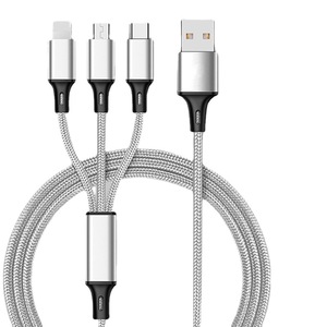 Câble de charge USB 3-en-1 en nylon tressé pour iOS et téléphones mobiles – Direct Usine - Product Image 2
