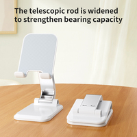 Support de téléphone portable universel en alliage d'aluminium avec coussinet en silicone, support de bureau réglable pour tablette