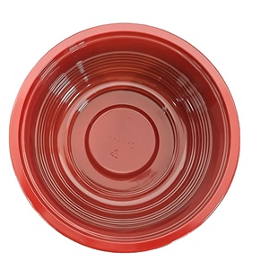 Bát nhựa dùng một lần hình tròn đựng mì ramen đỏ đen tùy chỉnh, có thể dùng lò vi sóng, dùng cho nhà hàng, mang đi, kèm nắp - Product Image 1