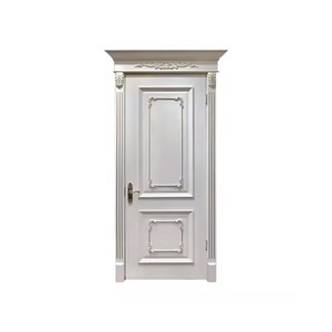 Puerta Interior de Madera Maciza Estilo Moderno Francés, Juego Completo de WPC, Diseño Retro Personalizado, Impermeable, Apertura Plana, Interruptor Manual - Product Image 3