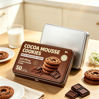 Boîte en métal carrée/rectangulaire personnalisée pour chocolat, biscuits et emballages alimentaires
