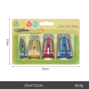 6-25mm DIY <span class=keywords><strong>Patchwork</strong></span> Outil Ceinture Maker Différentes Couleurs Bias Tape Maker Set En Acier Inoxydable Bias Maker Set - Product Image 2