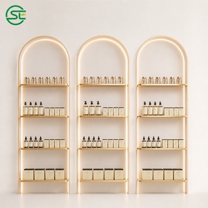 Étagères de présentation cosmétiques personnalisées avec éclairage LED pour salons de beauté et salons de coiffure - Solution complète de finition personnalisée - Product Image 4