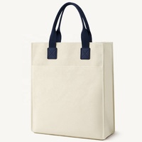 Sac de shopping en toile personnalisé avec logo, sac fourre-tout en toile épaisse avec fermeture éclair, design pliable, taille mini pour étudiants