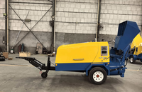 Minle ML837 Pompe à mortier semi-sèche avec lame de raclage pour trémie, moteur, machine à plâtrer électrique à alimentation automatique pour enduit mural et sols