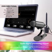 Microphone de bureau portable mini USB professionnel pour ordinateur avec réduction du bruit