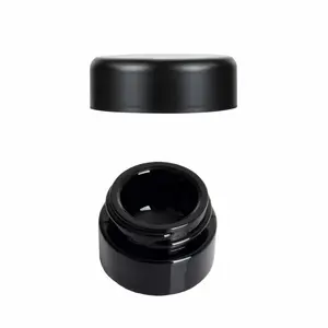 Custom Logo 5ml 7ml 9ml UV Glass Concentrate Oil Smell Proof Container Mini Cream Oil Jar