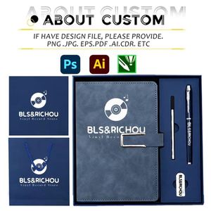Personalized Custom Notebook Gift Box Set Business <b>A5</b> with Pen Promotional Gifts <b>Notepad</b> Logo - Product Image 3