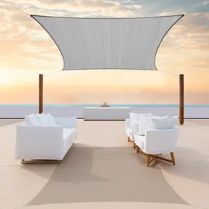 Portable 2*2m UV Block Rectangle Waterproof Polyester Sun Shade Sail Canopy for Patio
