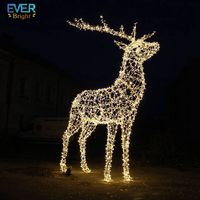 Guirlandes lumineuses LED 3D personnalisées en PVC en forme de rennes pour la décoration de la rue et du paysage, indice de protection IP65, 110V/240V, Halloween, Noël