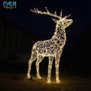 <span class=keywords><strong>Reno</strong></span> 3D LED grande personalizado para decoración de calles, cadena de <span class=keywords><strong>luces</strong></span> de <span class=keywords><strong>reno</strong></span> de Navidad de 220V con clasificación IP65 - Product Image 2