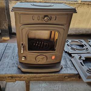 Poêle à bois autoportant en fonte pour intérieur, foyer pour villa et salon - Product Image 1