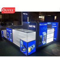 Kiosque de réparation de téléphones portables et de vente au détail de téléphonie mobile 3D, certifié BV, de haute qualité, au design populaire et personnalisable pour centre commercial