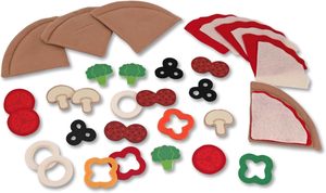 Juego de pizza de fieltro Unisex de nuevo estilo, juguetes de fieltro para niños pequeños y niños de 2 años +, juego de cocina de simulación - Product Image 5
