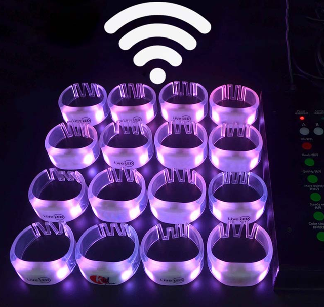 Concert Wireless DMX LED Wristband Illuminated Event Bracelet with Remote Control for Christmas & Thanksgiving Events