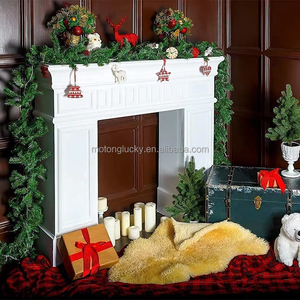 Vente en gros <span class=keywords><strong>Noël</strong></span> Noel Navidad Natale 9ft PVC vert intérieur <span class=keywords><strong>extérieur</strong></span> <span class=keywords><strong>guirlande</strong></span> de <span class=keywords><strong>Noël</strong></span> <span class=keywords><strong>guirlande</strong></span> pour escaliers et portes - Product Image 3