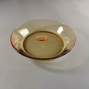 Lot de 6 assiettes de service écologiques en verre ambré, peintes à la main, incrustées d'or, modernes et de luxe, résistantes à la chaleur - Product Image 5