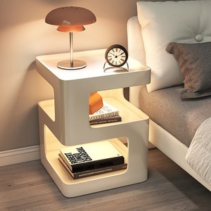 Table de chevet en bois massif avec étagère de rangement pour chambre à coucher, adultes et personnes âgées - Product Image 2