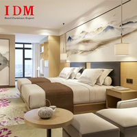 Ensemble de meubles de chambre à coucher en bois massif écologique IDM pour hôtel, villa et appartement, utilisation commerciale moderne, solutions personnalisables